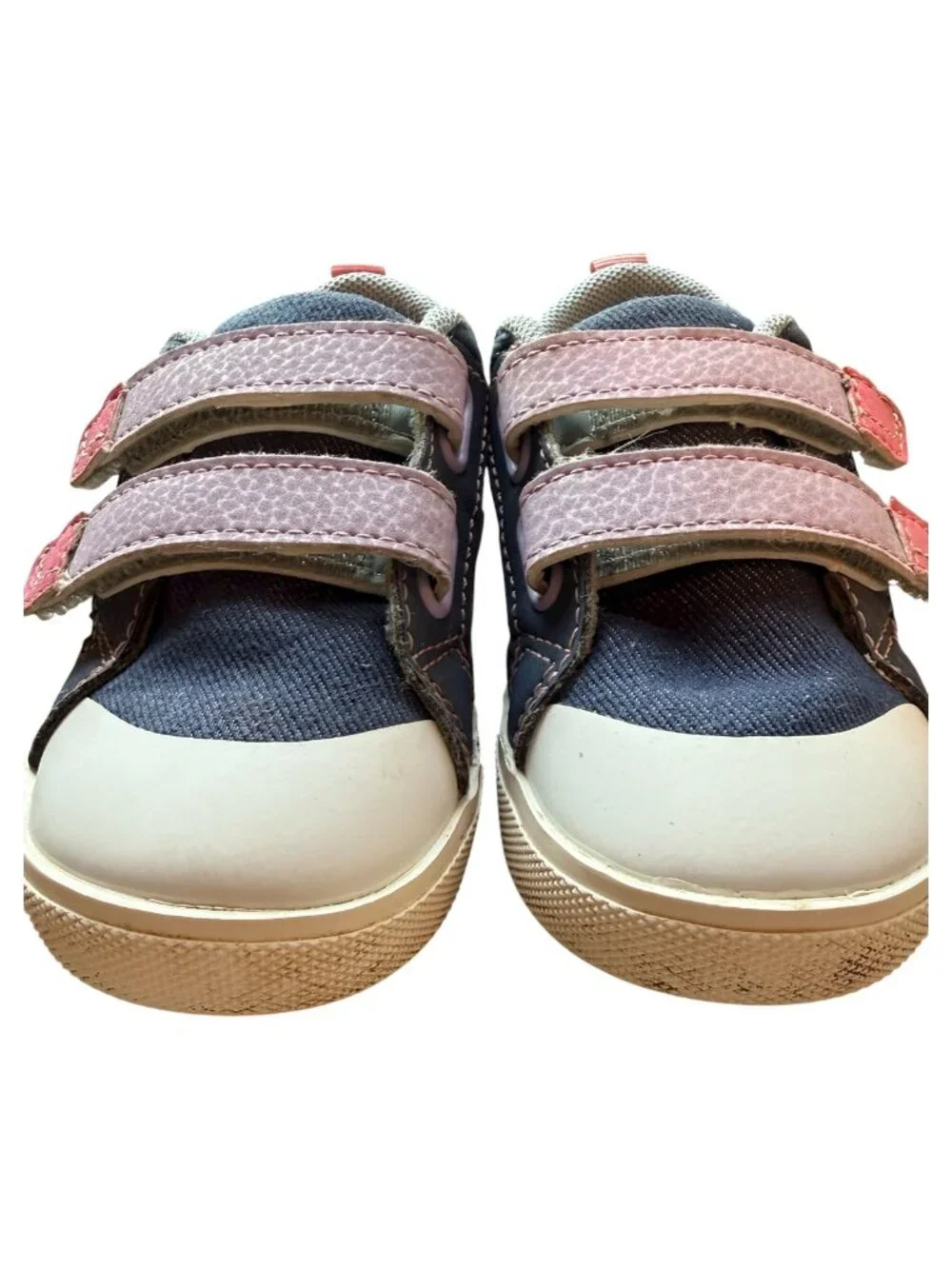 See Kai Run Riley Sneakers – Blue Denim, Purple & Pink – Toddler Size 8